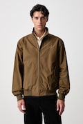 Fred Perry krótka kurtka męska bawełniana brązowa J3341