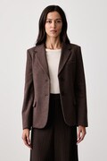 Weekend Max Mara marynarka damska z dodatkiem wełny WKDFEROCE brązowa 2625916012600