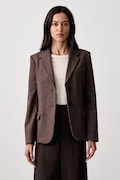 Weekend Max Mara marynarka damska z dodatkiem wełny WKDFEROCE brązowa 2625916012600