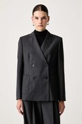 Weekend Max Mara marynarka dwurzędowa damska wełniana WKDORNATI szara 2625046042600