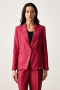 United Colors of Benetton sako dámské lněné červené 2AGHDW03U