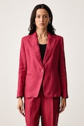 United Colors of Benetton sako dámské lněné červené 2AGHDW03U