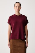 United Colors of Benetton sweter damski z wełną bordowy 1SJWD10HR