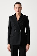United Colors of Benetton giacca doppiopetto da donna nera 2NKCDW03X