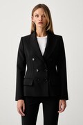 Elisabetta Franchi marynarka dwurzędowa damska czarna GI25766E2
