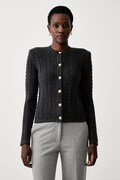 Twinset жилетка дамска с добавена вълна сива 262TP3101