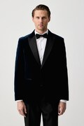 BOSS marynarka jednorzędowa męska welurowa H-Hutson-Tux-Pk-264 granatowa 50571975