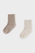 Mayoral Newborn κάλτσες βρεφικές 2-pack μπεζ 9109