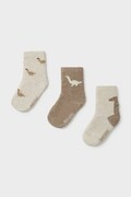 Mayoral skarpety niemowlęce 3-pack beżowe 10248