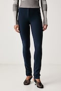 Patrizia Pepe spodnie slim fit damskie granatowe regular waist 2P0041 C0271