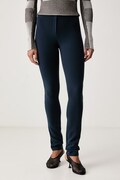 Patrizia Pepe spodnie slim fit damskie granatowe regular waist 2P0041 C0271