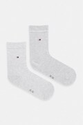 Tommy Hilfiger skarpety damskie z bawełną 2-pack szare 701242178