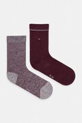 Tommy Hilfiger skarpety damskie z bawełną 2-pack bordowe 701242178