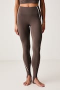 Under Armour legginsy do jogi damskie Meridian Contour brązowe high waist 6013770