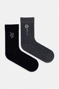 Liu Jo skarpety damskie z bawełną 2-pack czarne 2F6079 T0300