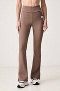 EA7 Emporio Armani legginsy sportowe damskie brązowe high waist AF15721.7W001338