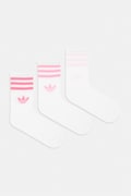 adidas Originals șosete pentru femei pachet de 3 albe KX2784