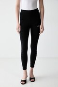 adidas legginsy damskie bawełniane z elastanem Leopard Pack czarne high waist KS7984