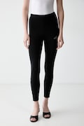 adidas legginsy damskie bawełniane z elastanem Leopard Pack czarne high waist KS7984