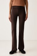 DKNY legginsy damskie brązowe regular waist DP6P3918