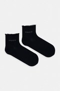 HUGO skarpety damskie z bawełną 2P SH LETTUCE CC W 2-pack czarne 50560891