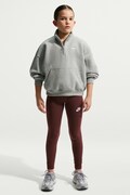 Nike legginsy dziecięce z bawełną Nike Sportswear Classic bordowe low waist FZ5583
