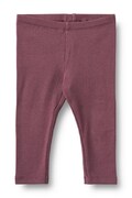 Wheat legginsy niemowlęce bawełniane fioletowe regular waist 4853-006-GOTS