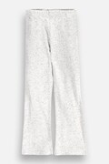 Coccodrillo spodnie dresowe dziecięce z bawełną beżowe high waist TINNY TROUBLE GIRL KIDS