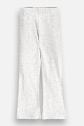 Coccodrillo spodnie dresowe dziecięce z bawełną beżowe high waist TINNY TROUBLE GIRL KIDS