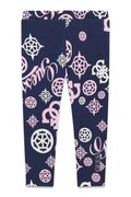 Guess legginsy dziecięce bawełniane z elastanem granatowe regular waist K6BB04 K5888