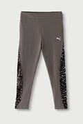 Puma legginsy dziecięce bawełniane z elastanem ANIMAL 7/8 Leggings G brązowe regular waist 694848