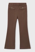 Mayoral legginsy dziecięce bawełniane z elastanem brązowe regular waist 4731