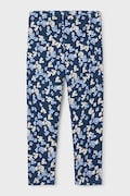 Mayoral legginsy dziecięce bawełniane z elastanem granatowe regular waist 4729