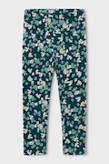 Mayoral legginsy dziecięce bawełniane z elastanem turkusowe regular waist 4729