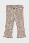 Mayoral legginsy dziecięce bawełniane z elastanem beżowe regular waist 2709