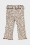 Mayoral legginsy dziecięce bawełniane z elastanem beżowe regular waist 2709