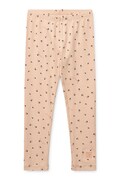 Liewood legginsy dziecięce Marien Printed Rib Leggings pomarańczowe regular waist LW20672