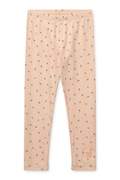 Liewood legginsy dziecięce Marien Printed Rib Leggings pomarańczowe regular waist LW20672
