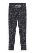 Guess legginsy dziecięce czarne regular waist J6YB10 K3931