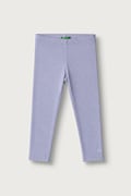 United Colors of Benetton legginsy dziecięce bawełniane z elastanem fioletowe regular waist 3MT1GF01L