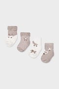 Mayoral Newborn skarpety niemowlęce 4-pack beżowe 9107