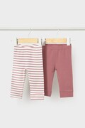 Mayoral Newborn legíny dojčenské s bavlnou 2-pak ružové high waist 2704