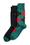 Polo Ralph Lauren skarpety męskie z bawełną 2-pack zielone 449912706