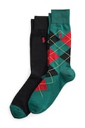 Polo Ralph Lauren skarpety męskie z bawełną 2-pack zielone 449912706