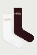 Tommy Hilfiger skarpety męskie z bawełną 2-pack bordowe 701242194