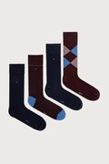 Tommy Hilfiger skarpety męskie z bawełną 4-pack bordowe 701244101