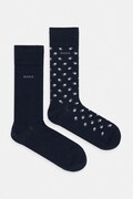 BOSS čarape za muškarce s pamukom 2P RS Minipattern 2-pack mornarsko plave 50564501