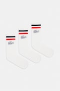 Lacoste skarpety z bawełną 3-pack beżowe RA9191