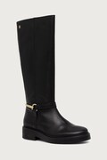 Tommy Hilfiger kozaki damskie skórzane TH STUD LEATHER KNEE czarne FW0FW09608