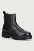 Tommy Hilfiger sztyblety damskie skórzane TH EMBOSS GRAIN LEATHER CHELSEA czarne FW0FW09559